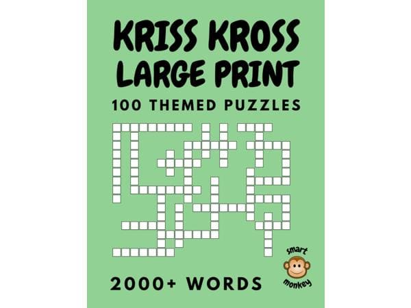 100 Themed Large Print Kriss Kross Puzzles for Adults