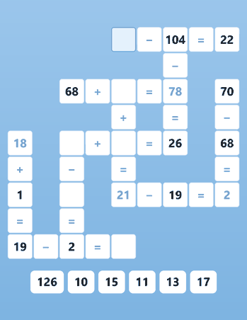 Play Math Crossword online